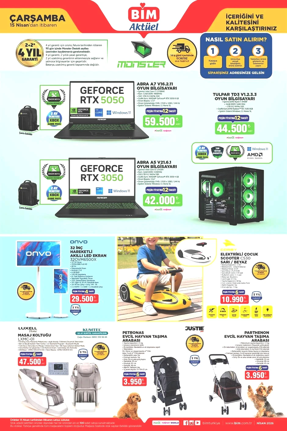 BİM AKTÜEL 15 NİSAN 2026 KATALOĞU