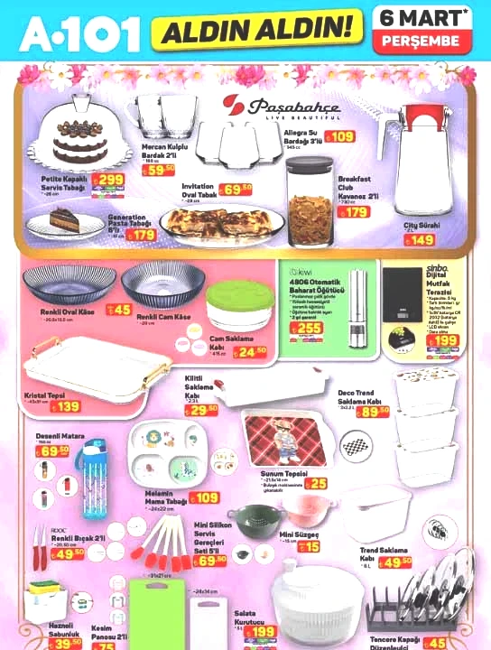 A101 6 MART AKTÜEL ÜRÜNLER KATALOĞU - RAFLARDA || Bu hafta A101 Aldın Aldın broşüründe hangi ürünler var, neler indirimli Tam otomatik kahve makinesi ve çantalı keman A101de