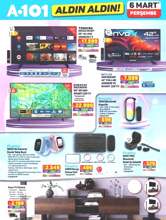 A101 6 MART AKTÜEL ÜRÜNLER KATALOĞU - RAFLARDA || Bu hafta A101 Aldın Aldın broşüründe hangi ürünler var, neler indirimli Tam otomatik kahve makinesi ve çantalı keman A101de