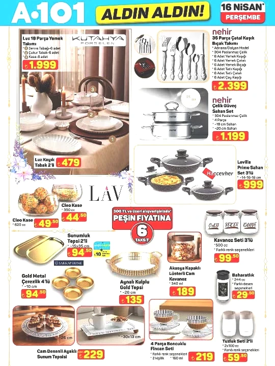 A101 KATALOG BU HAFTA 16 NİSAN 2026 - TAM LİSTE BROŞÜRÜ EN SON ÜRÜNLER